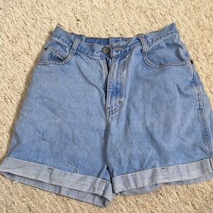 Light Blue High Waisted Shorts, Size: 25